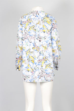 CHANEL BLUE 1994 COTTON SHIRT FR 38 UK 10