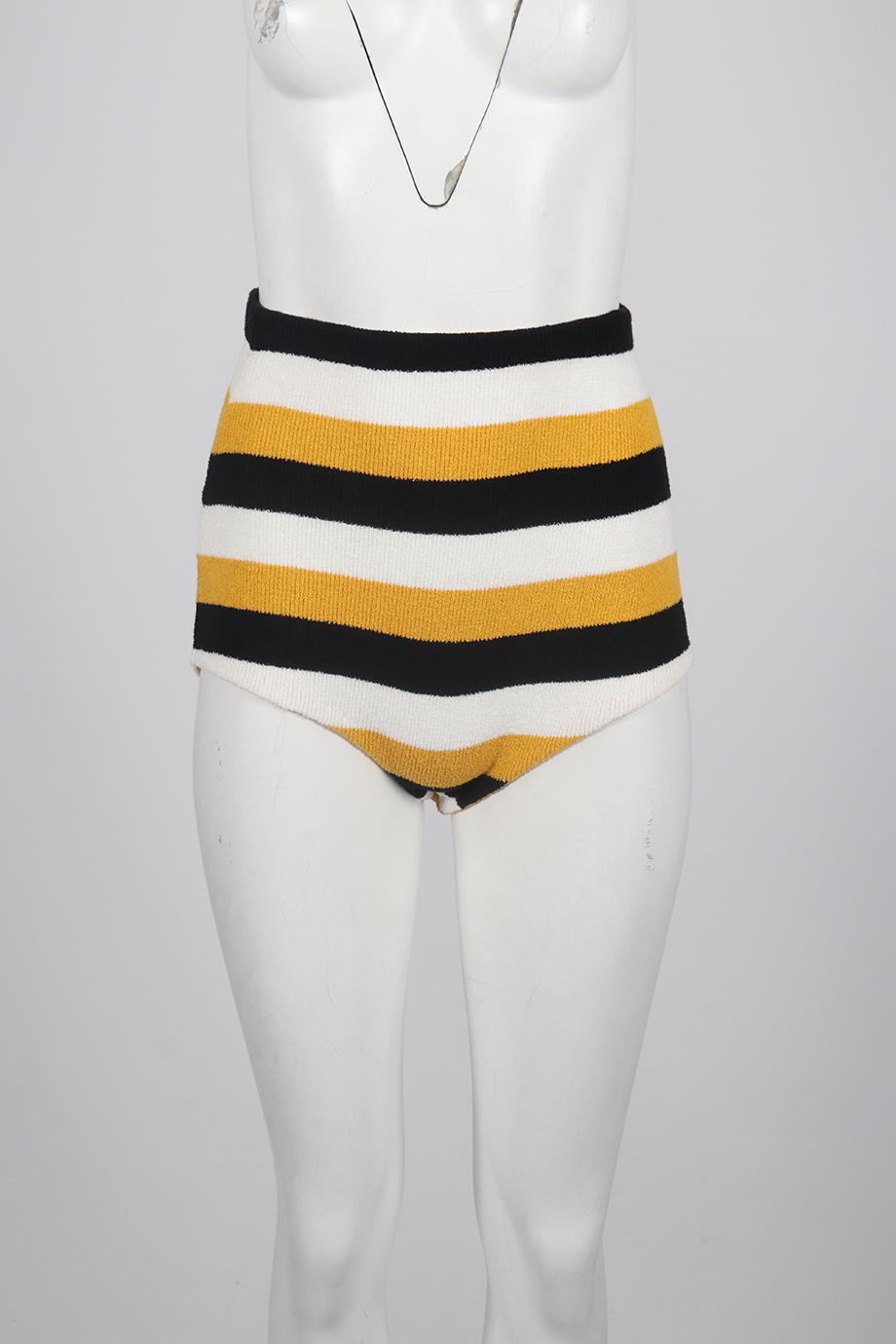 PRADA STRIPED COTTON BLEND SHORTS IT 44 UK 12