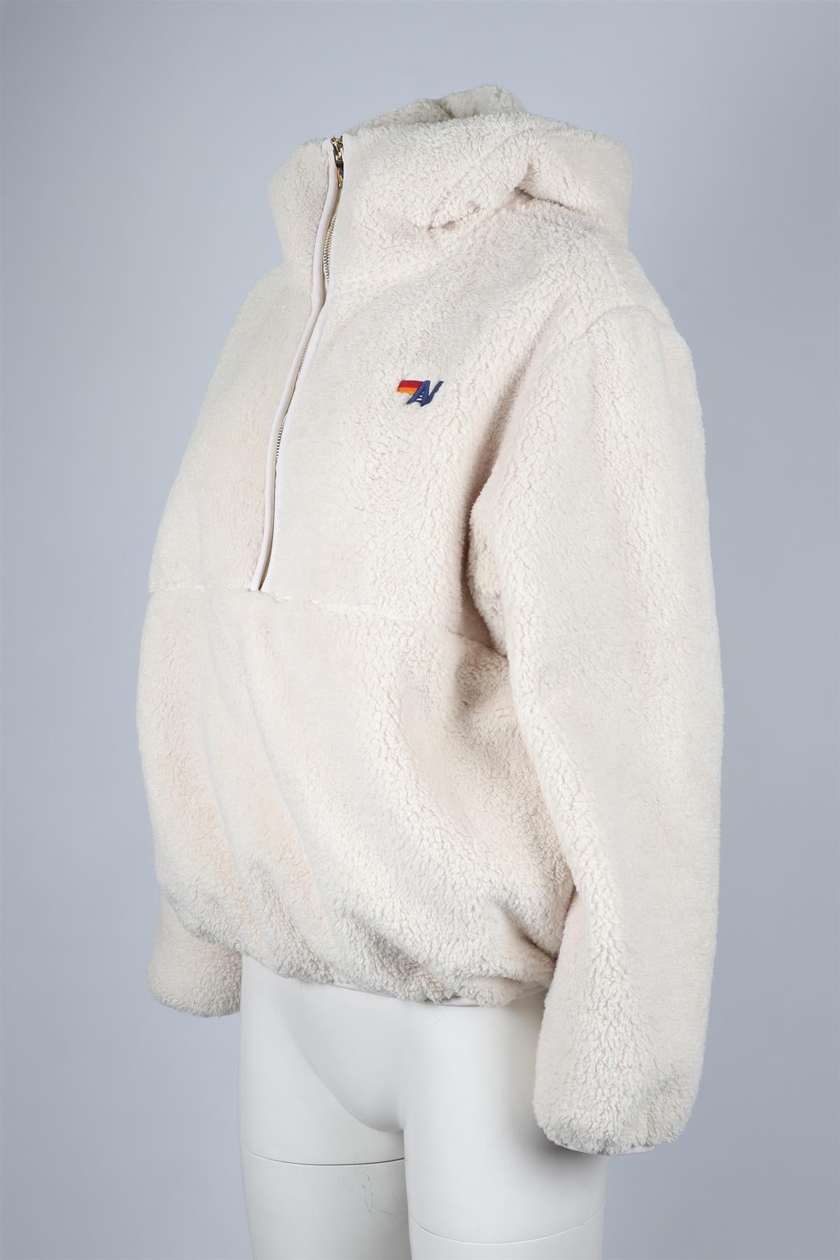 AVIATOR NATION CREAM FLEECE HOODIE SMALL