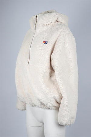 AVIATOR NATION CREAM FLEECE HOODIE SMALL