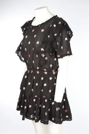 LOVESHACKFANCY BLACK MINI DRESS LARGE