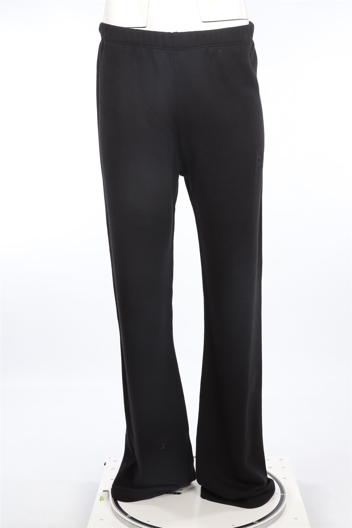 ETERNE BLACK COTTON TRACK PANTS MEDIUM