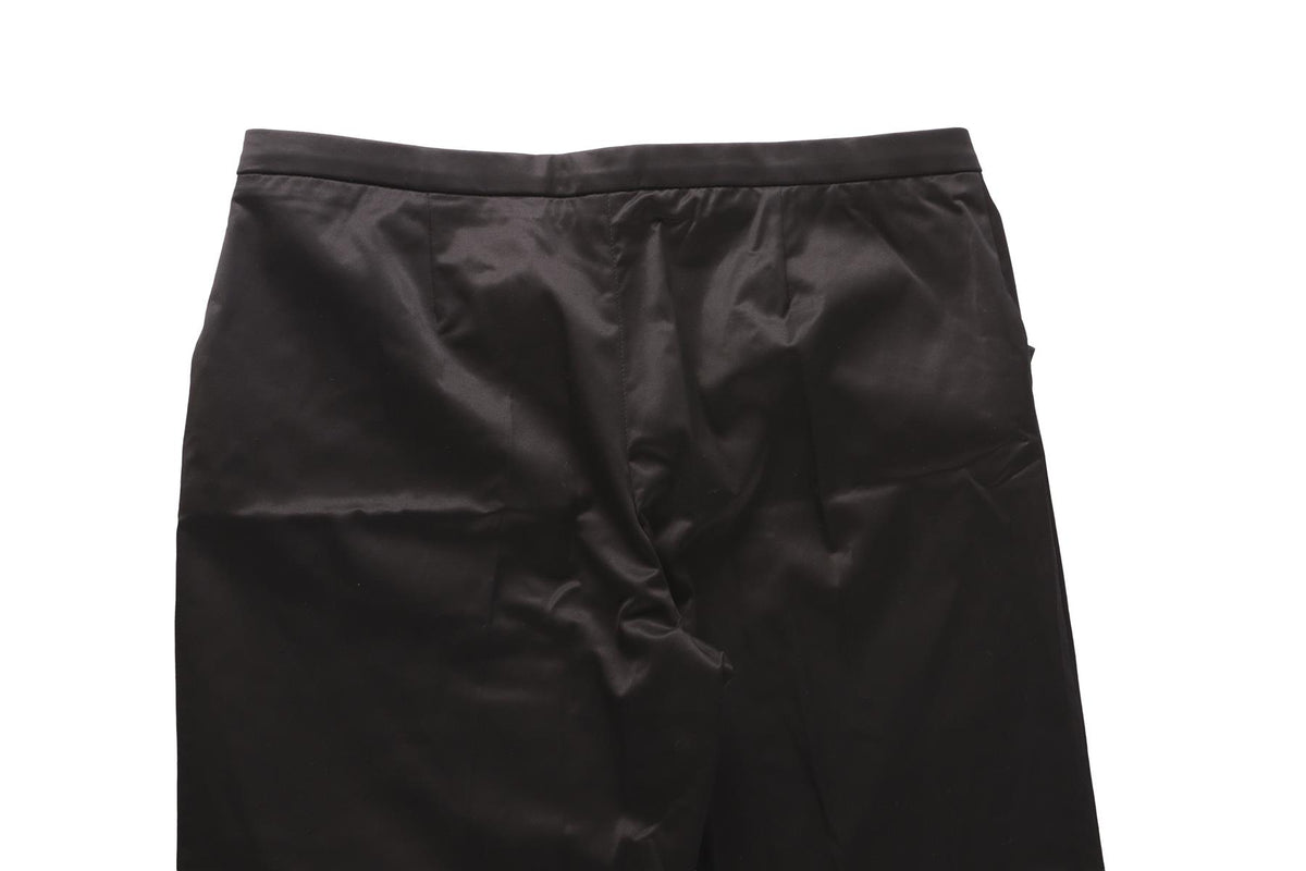 TOTEME BLACK COTTON STRAIGHT LEG PANTS EU 36 UK 8