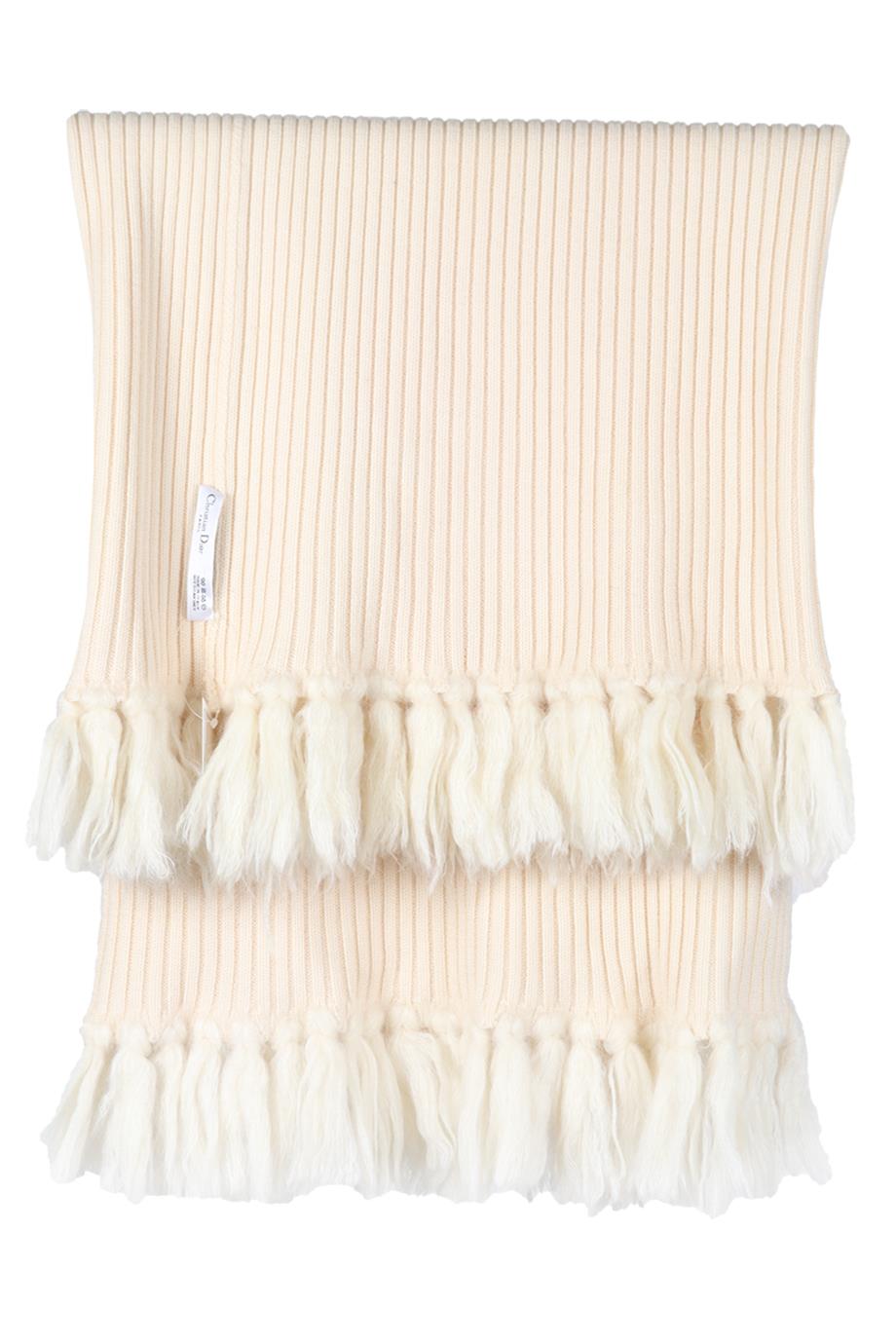 CHRISTIAN DIOR RIBBED WOOL BLEND SNOOD