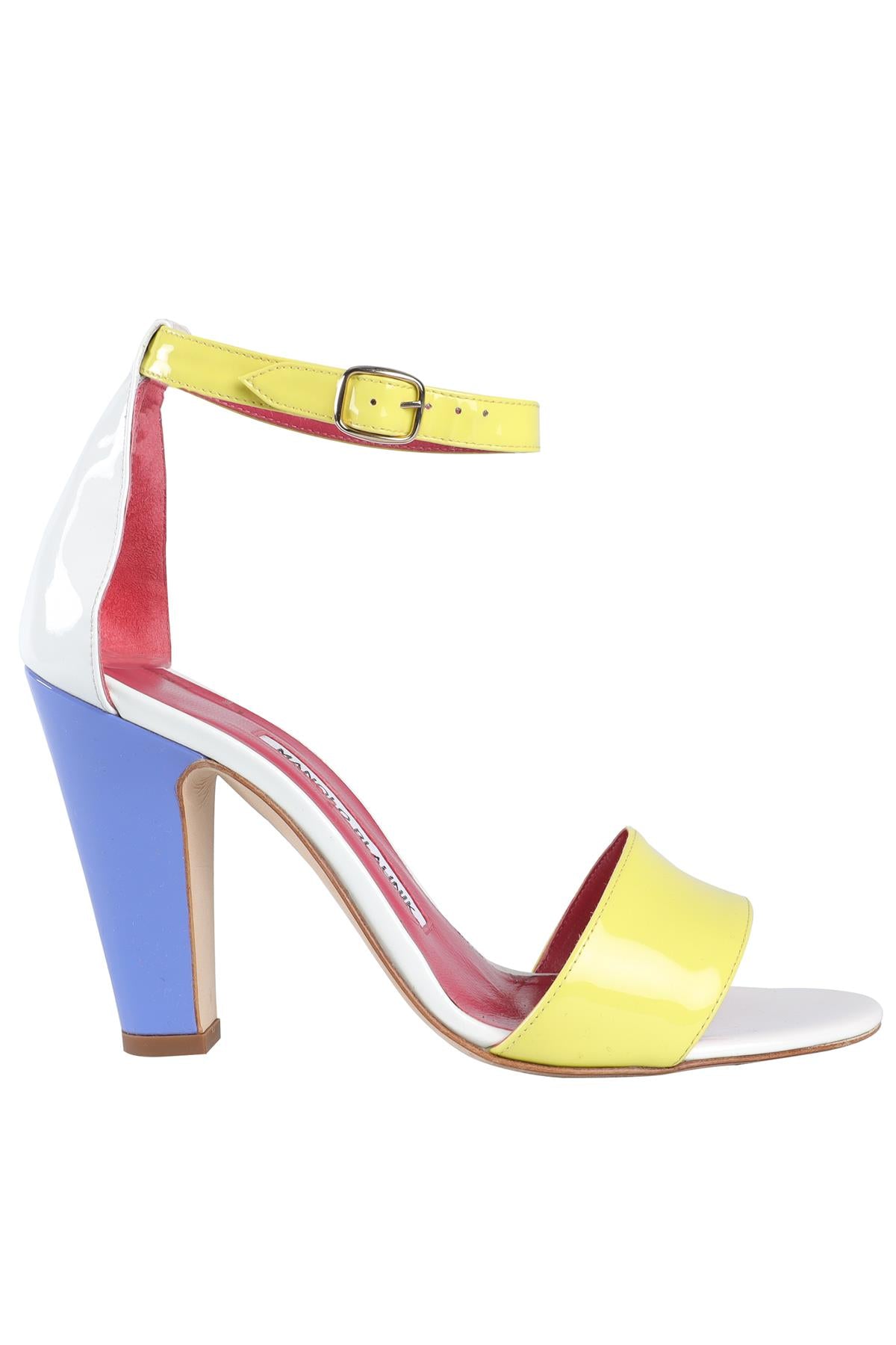 MANOLO BLAHNIK MULTI PATENT LEATHER SANDALS EU 36 UK 3 US 6