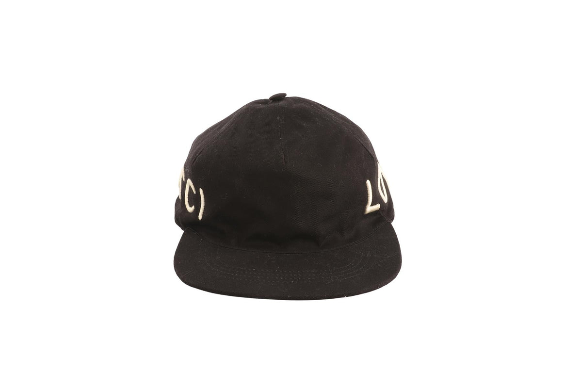 GUCCI BLACK COTTON BASEBALL CAP LARGE