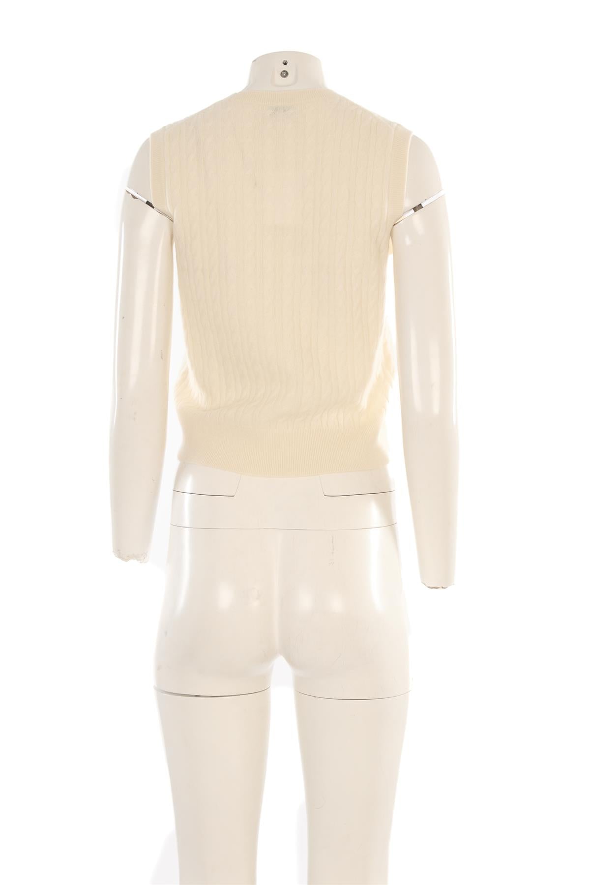 CLUB MONACO IVORY CASHMERE VEST MEDIUM