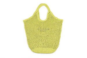 PRADA GREEN RAFFIA TOTE BAG