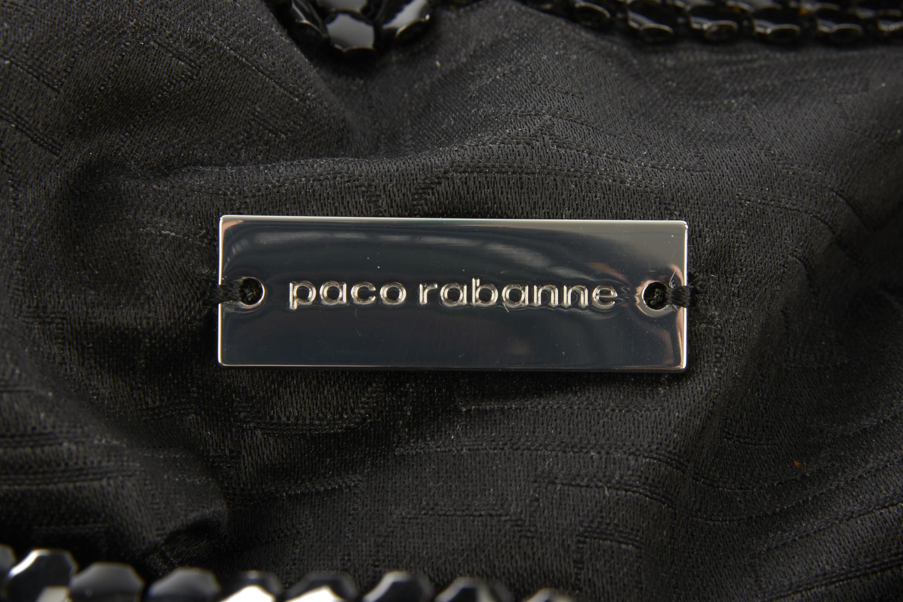 PACO RABANNE BLACK PIXEL CHAINMAIL SHOULDER BAG