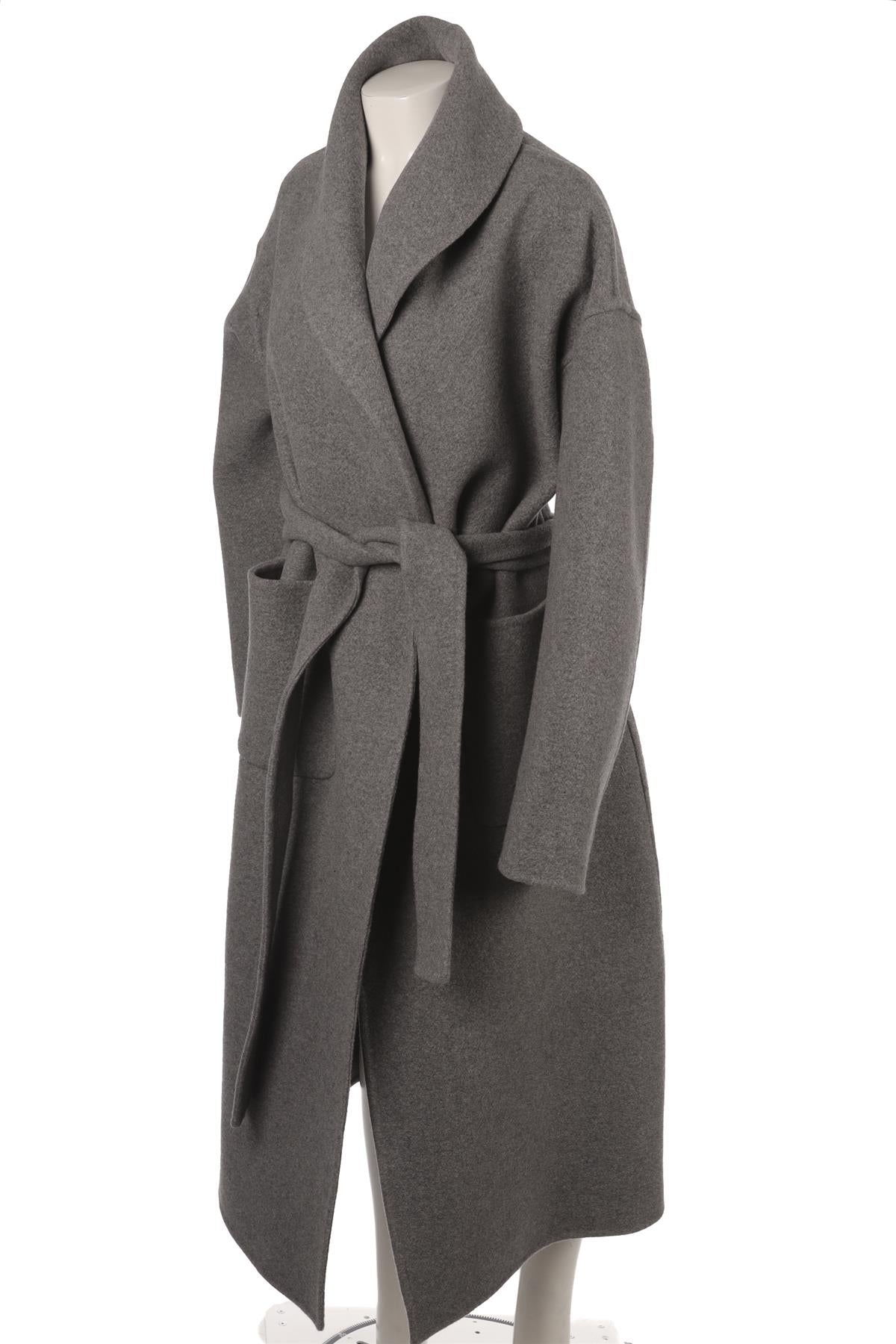 CLOTH.WORK GREY CASHMERE COAT UK 8-10