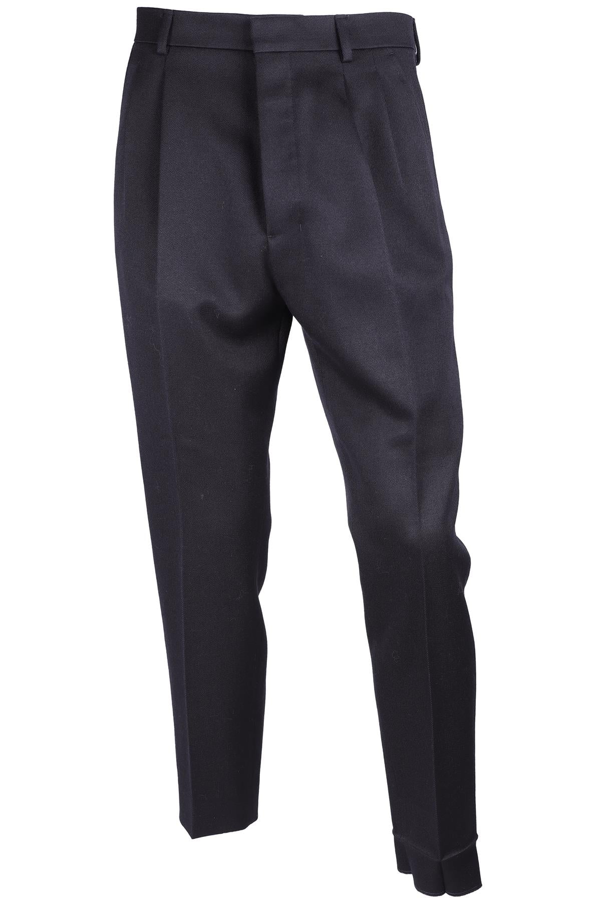 AMI PARIS NAVY MEN'S WOOL STRAIGHT LEG PANTS FR 38 UK/US W30