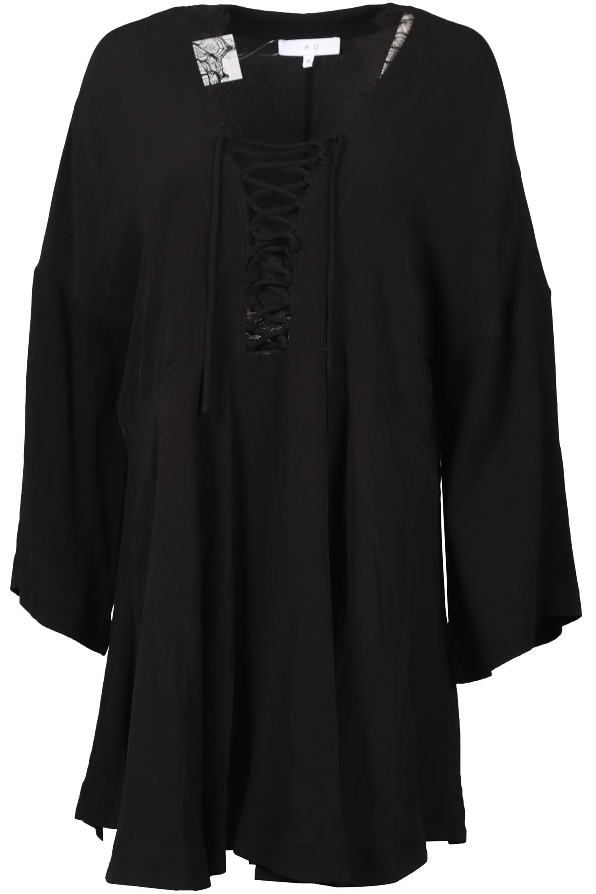 IRO BLACK CREPE MINI DRESS FR 36 UK 8
