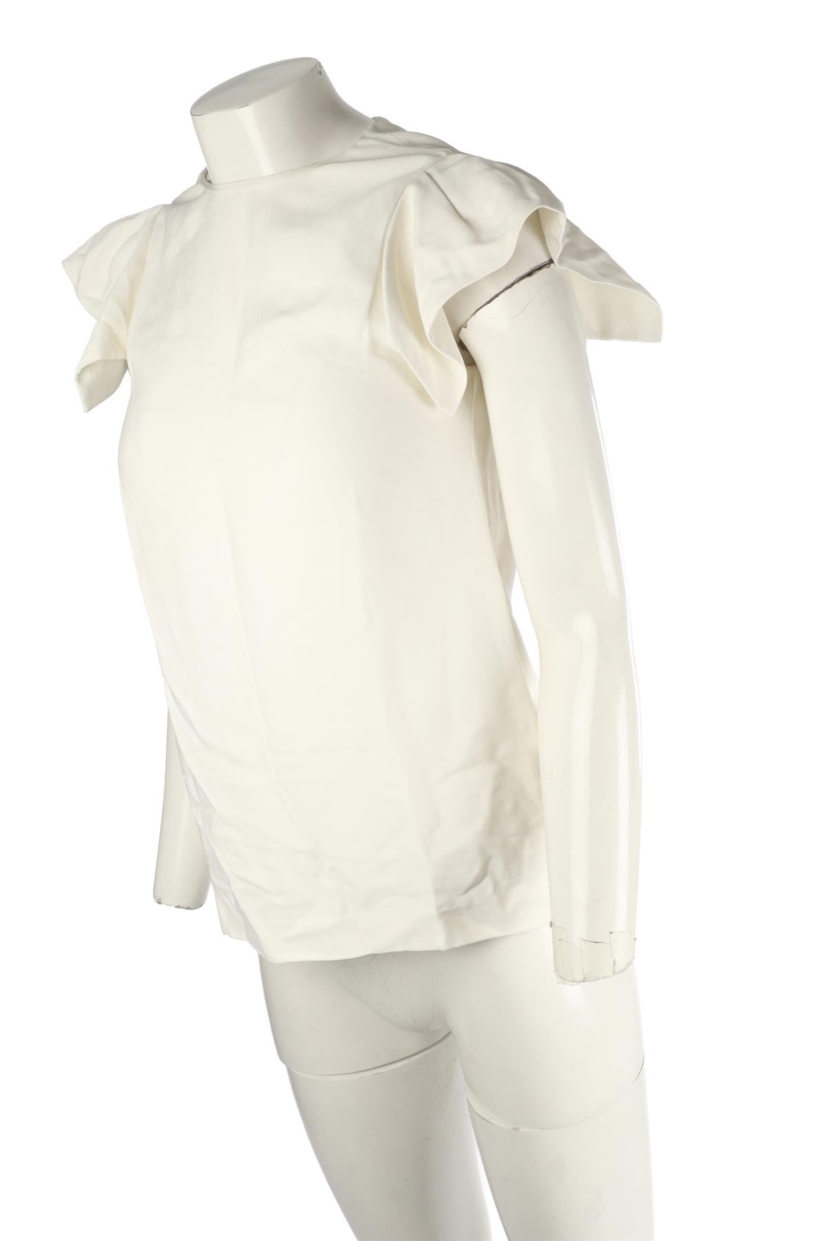 MIU MIU CREAM CREPE TOP IT 38 UK 6