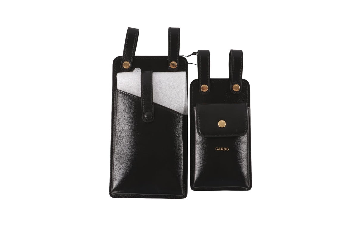FENDI BLACK UTILITY LEATHER BELT BAG