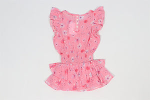 LOVESHACKFANCY PINK BABY GIRLS COTTON DRESS 18-24 MONTHS