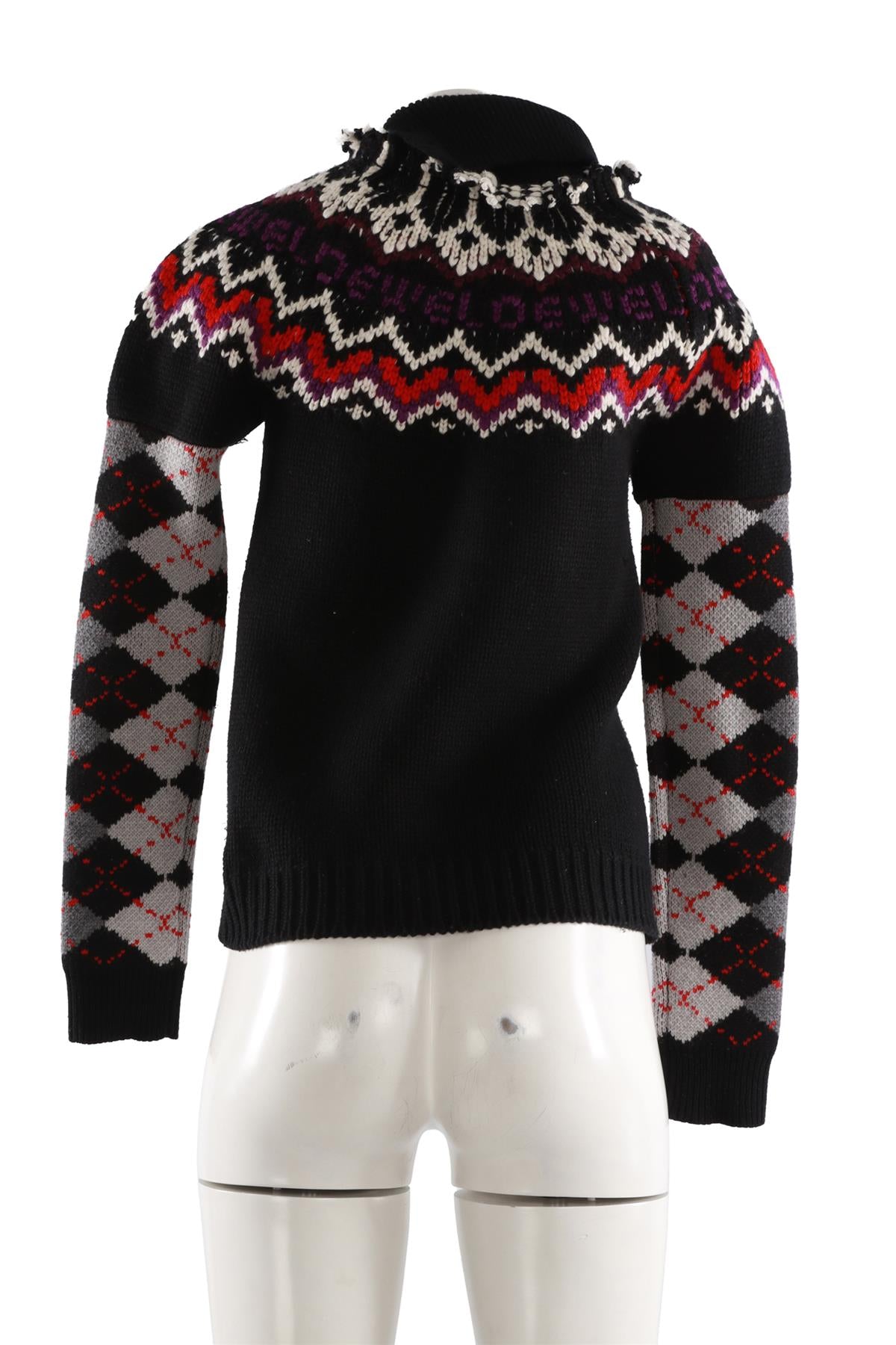 LOEWE BLACK WOOL SWEATER SMALL