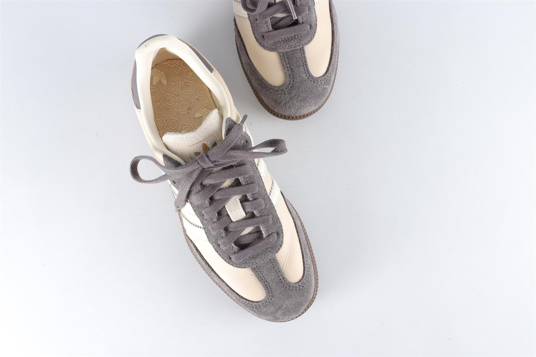 ADIDAS CREAM SAMBA CRYSTAL SAND CHARCOAL SNEAKERS EU 38 2/3 UK 5.5 US 7