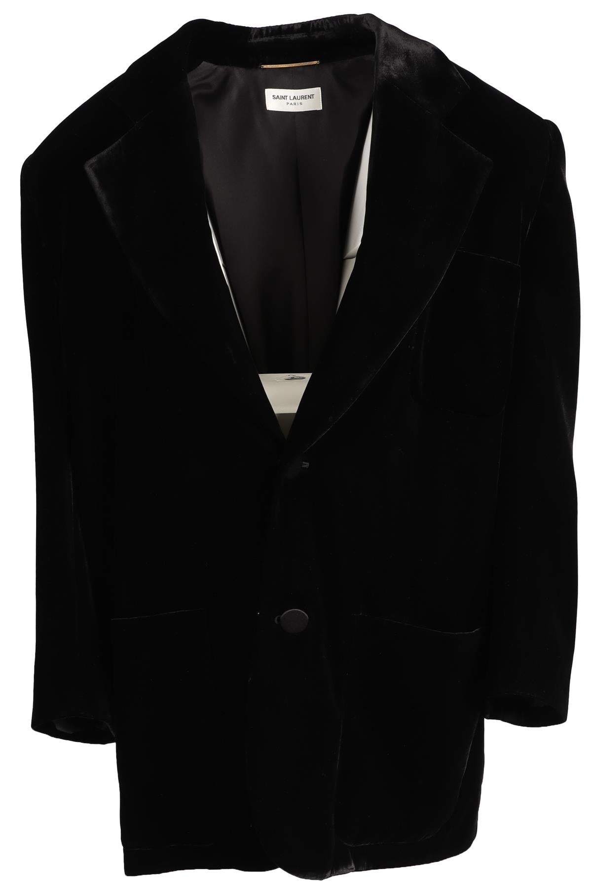 SAINT LAURENT BLACK VELVET BLAZER ONE SIZE