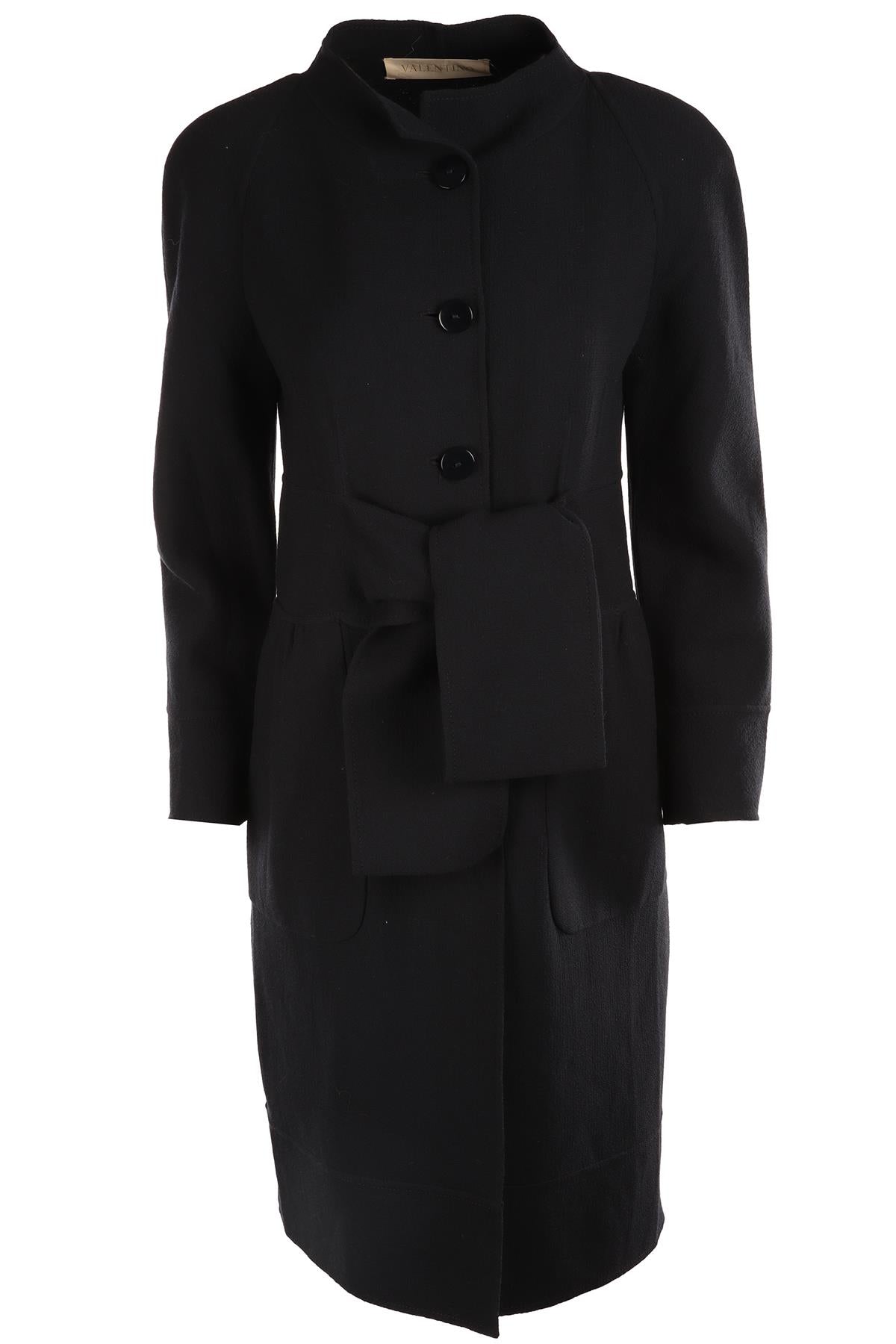 VALENTINO NAVY VINTAGE WOOL COAT UK 10