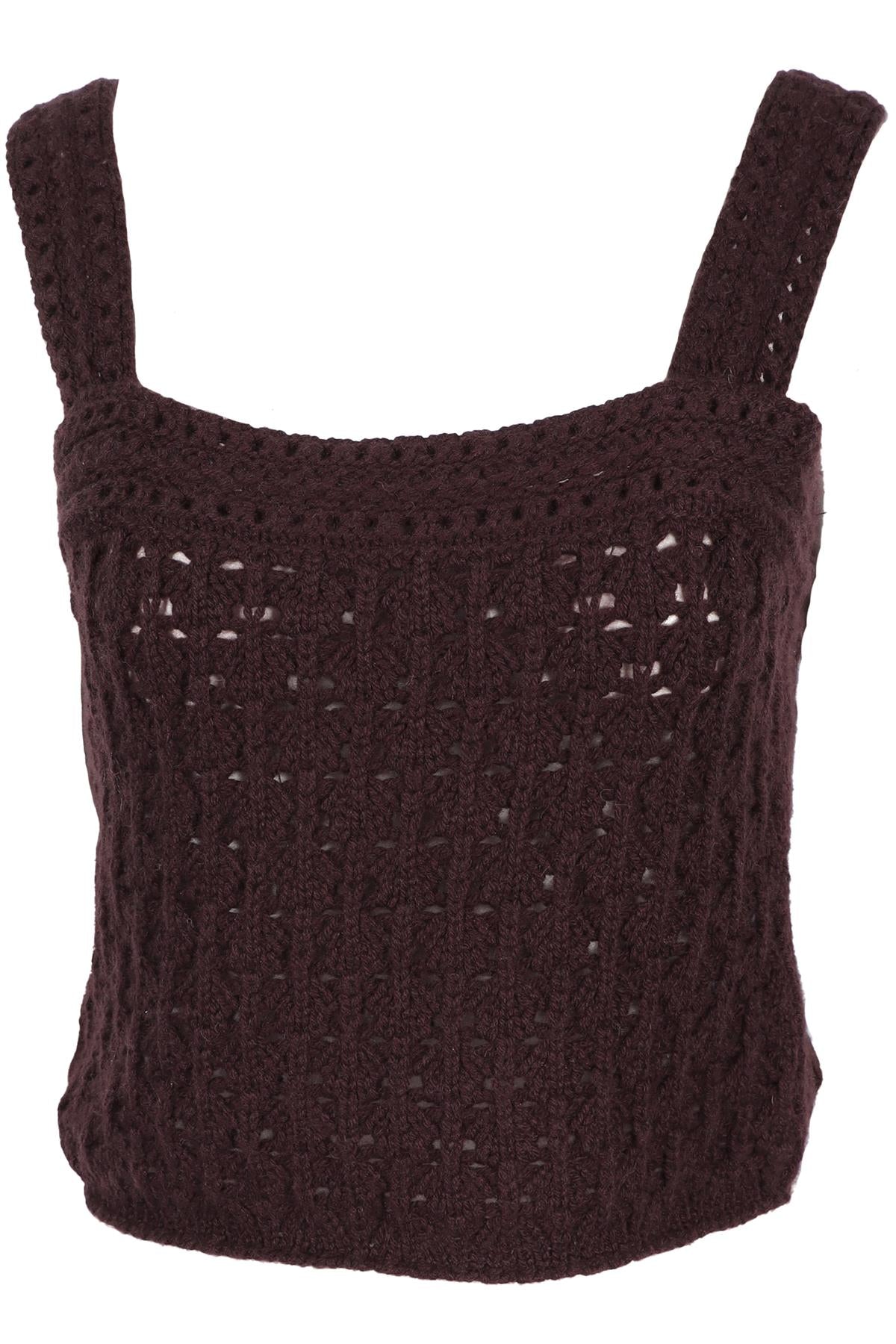 VINCE PURPLE CASHMERE TOP SMALL