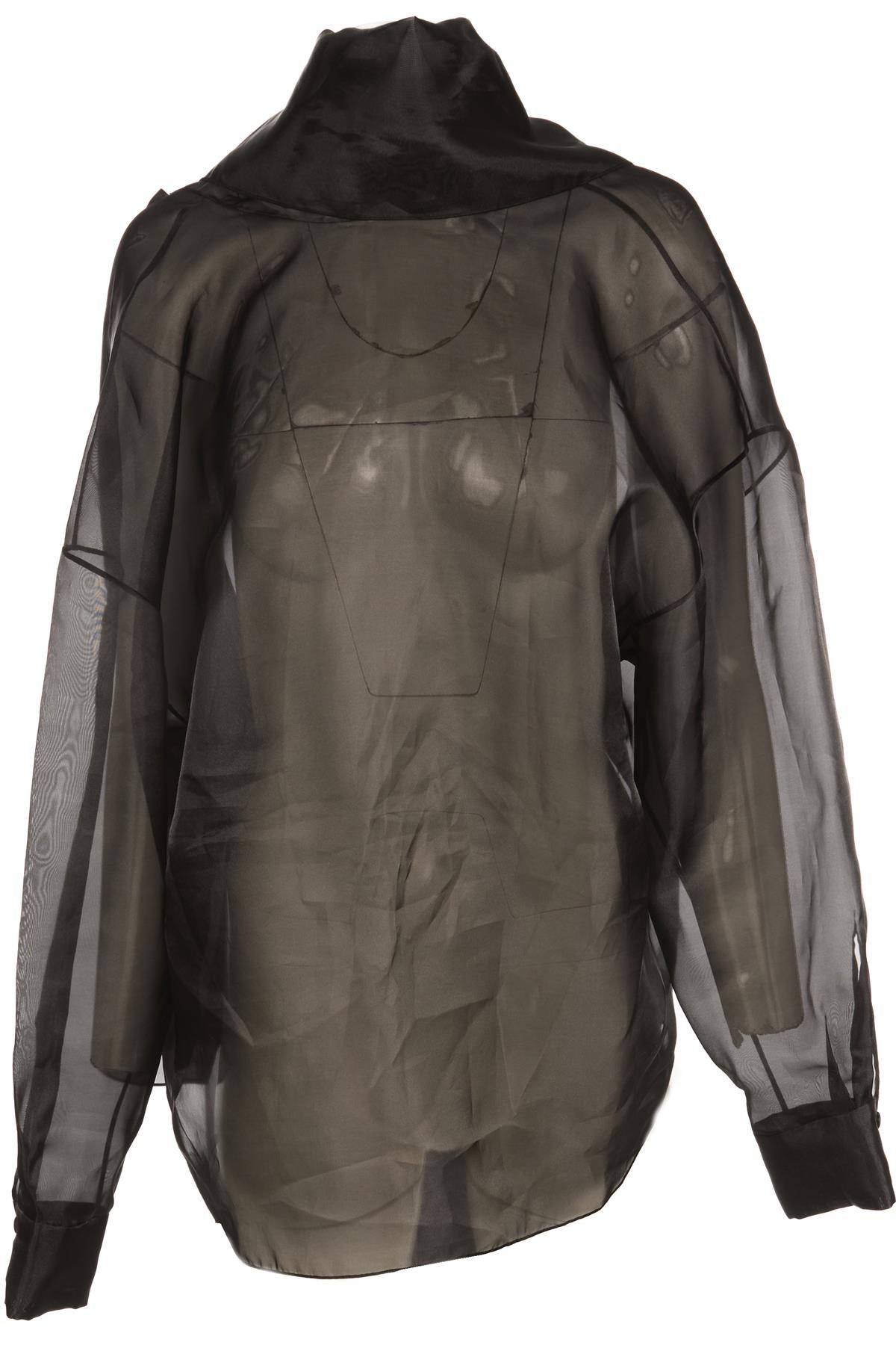 J'AMEMME BLACK ORGANZA TOP ONE SIZE