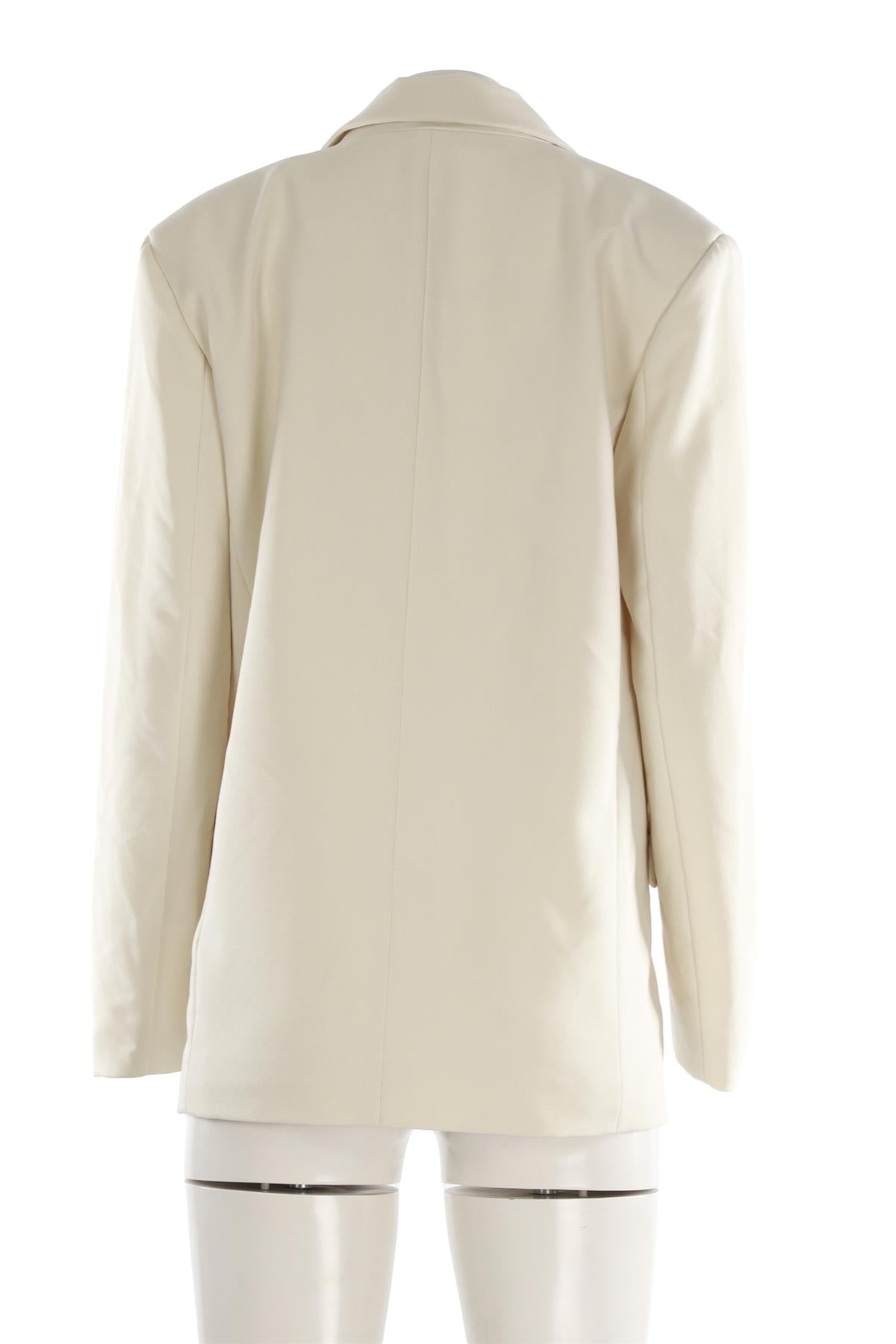 THE FRANKIE SHOP ECRU CREPE BLAZER XSMALL