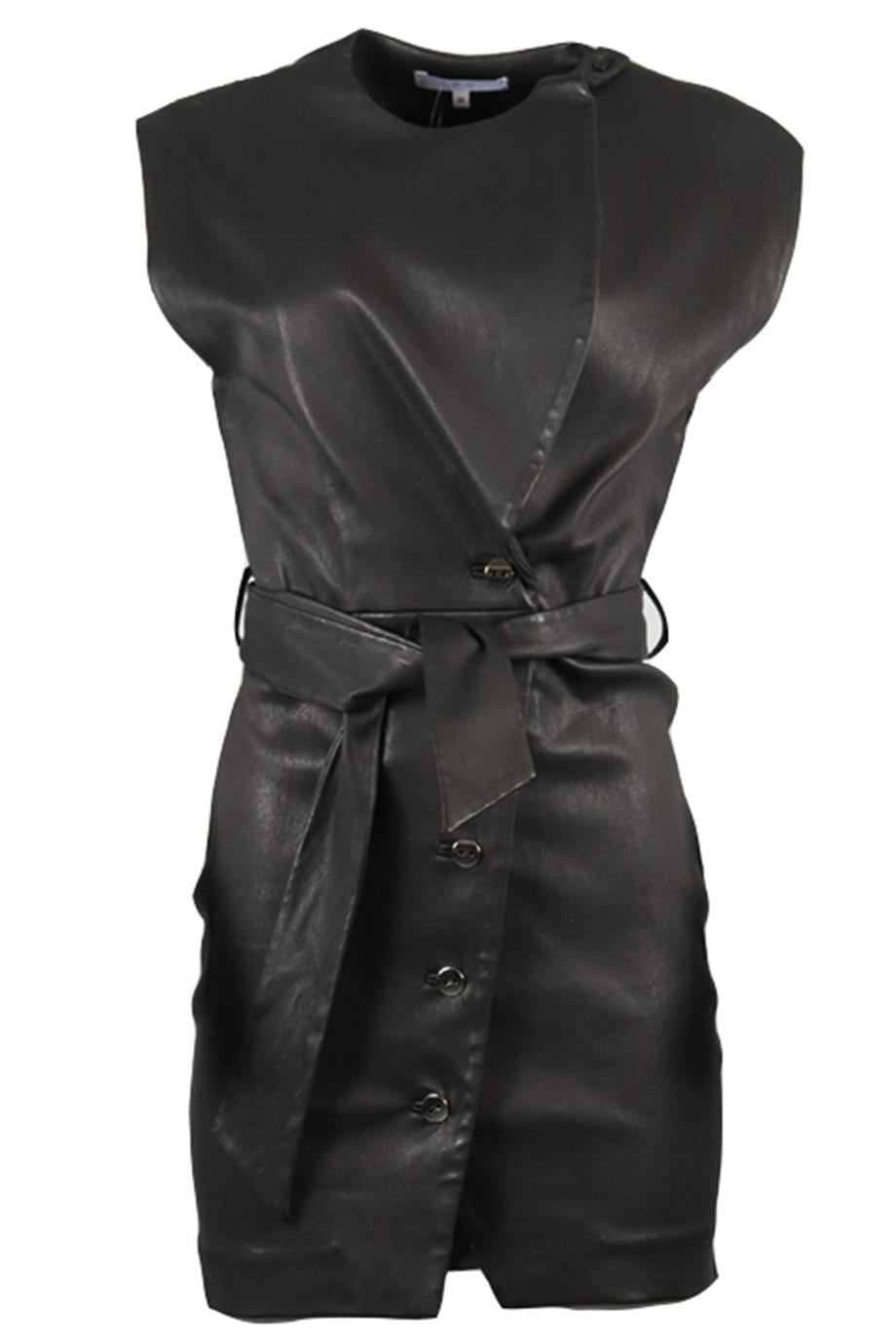 IRO LEATHER MINI DRESS FR 36 UK 8