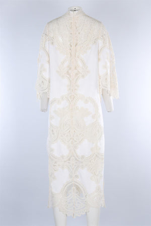 ZIMMERMANN WHITE LINEN MAXI DRESS UK 14