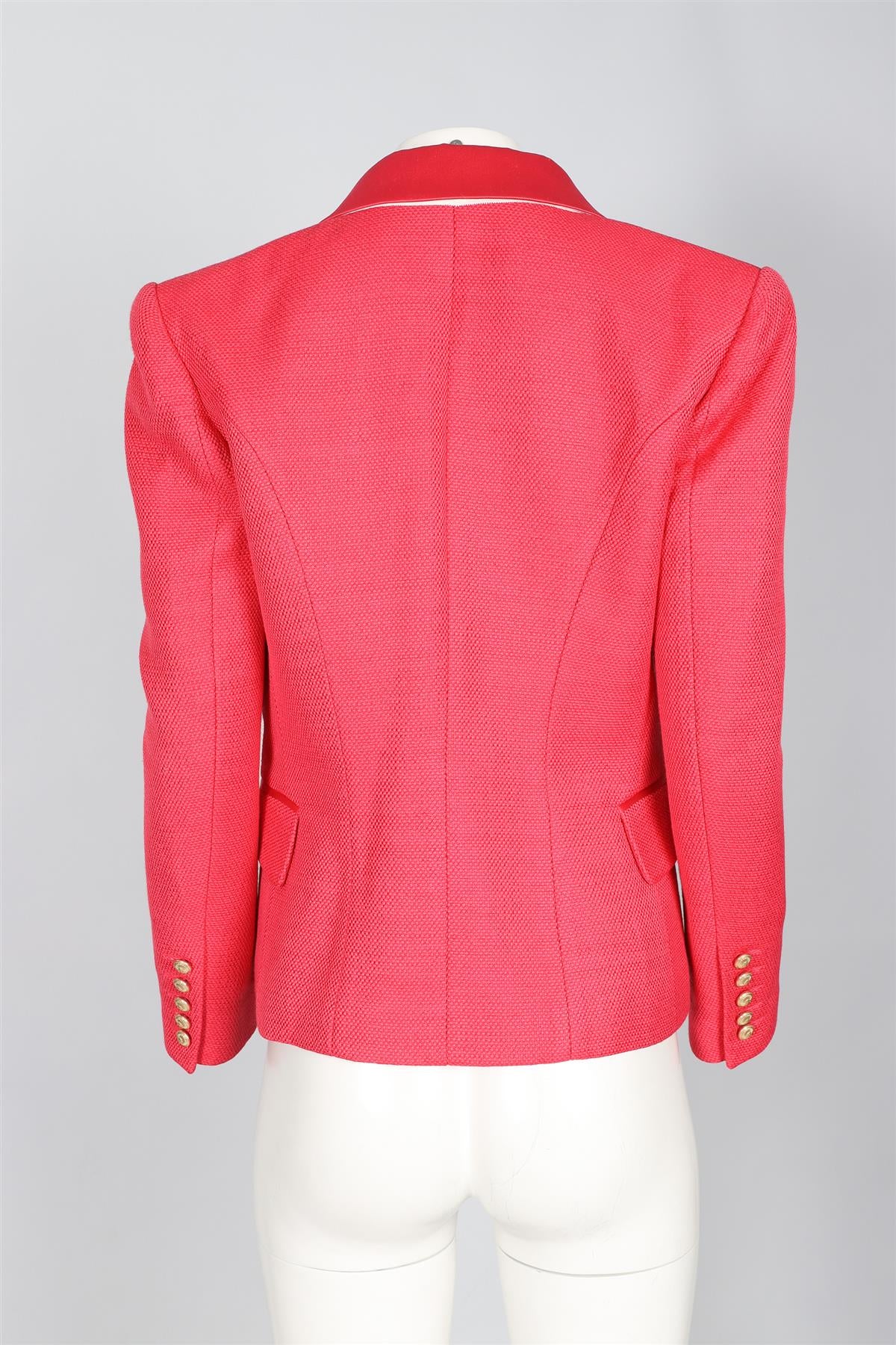 BALMAIN PINK WOVEN BLAZER FR 40 UK 12