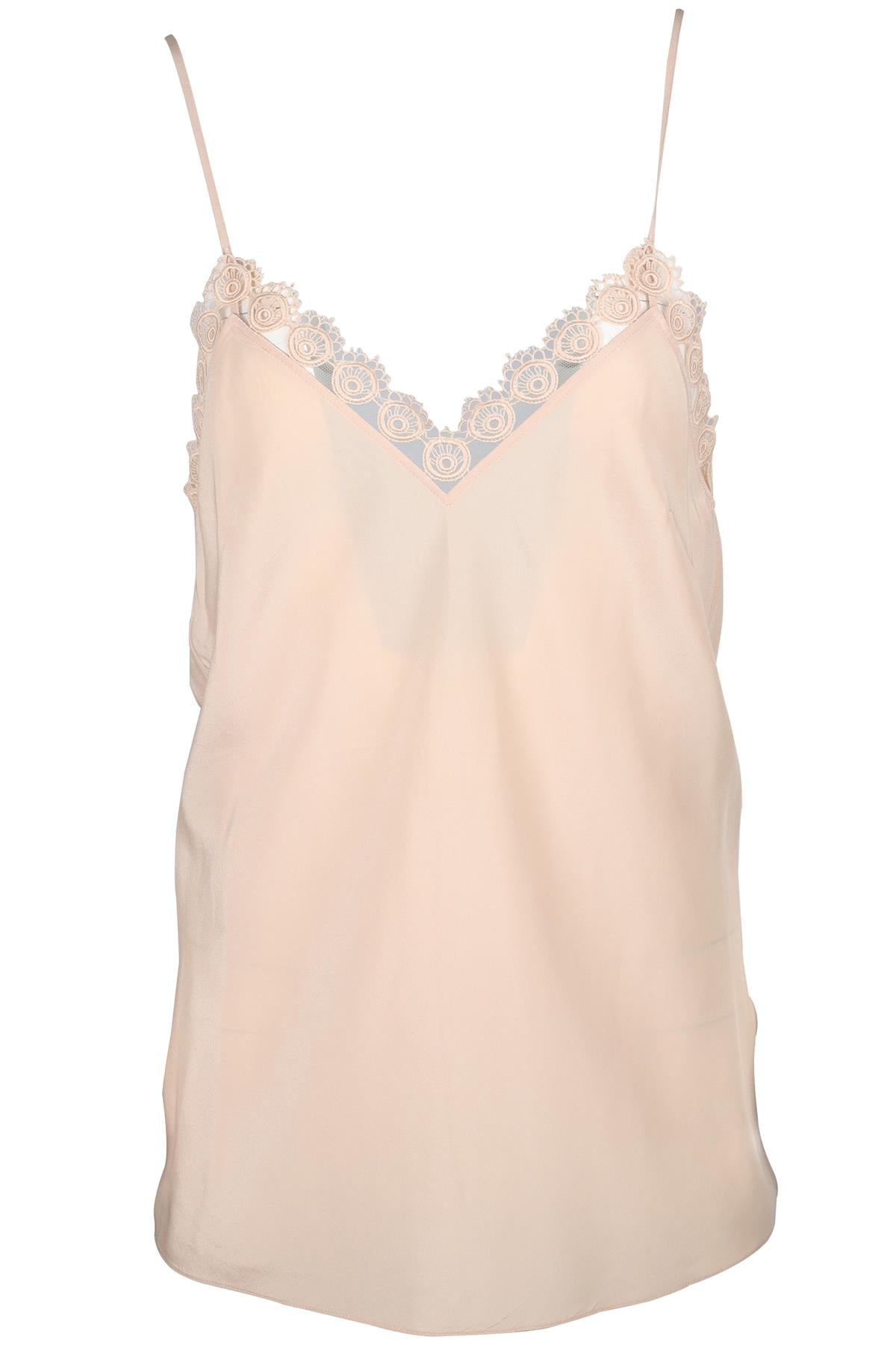 ALEXANDER MCQUEEN NUDE SILK TOP IT 40 UK 8
