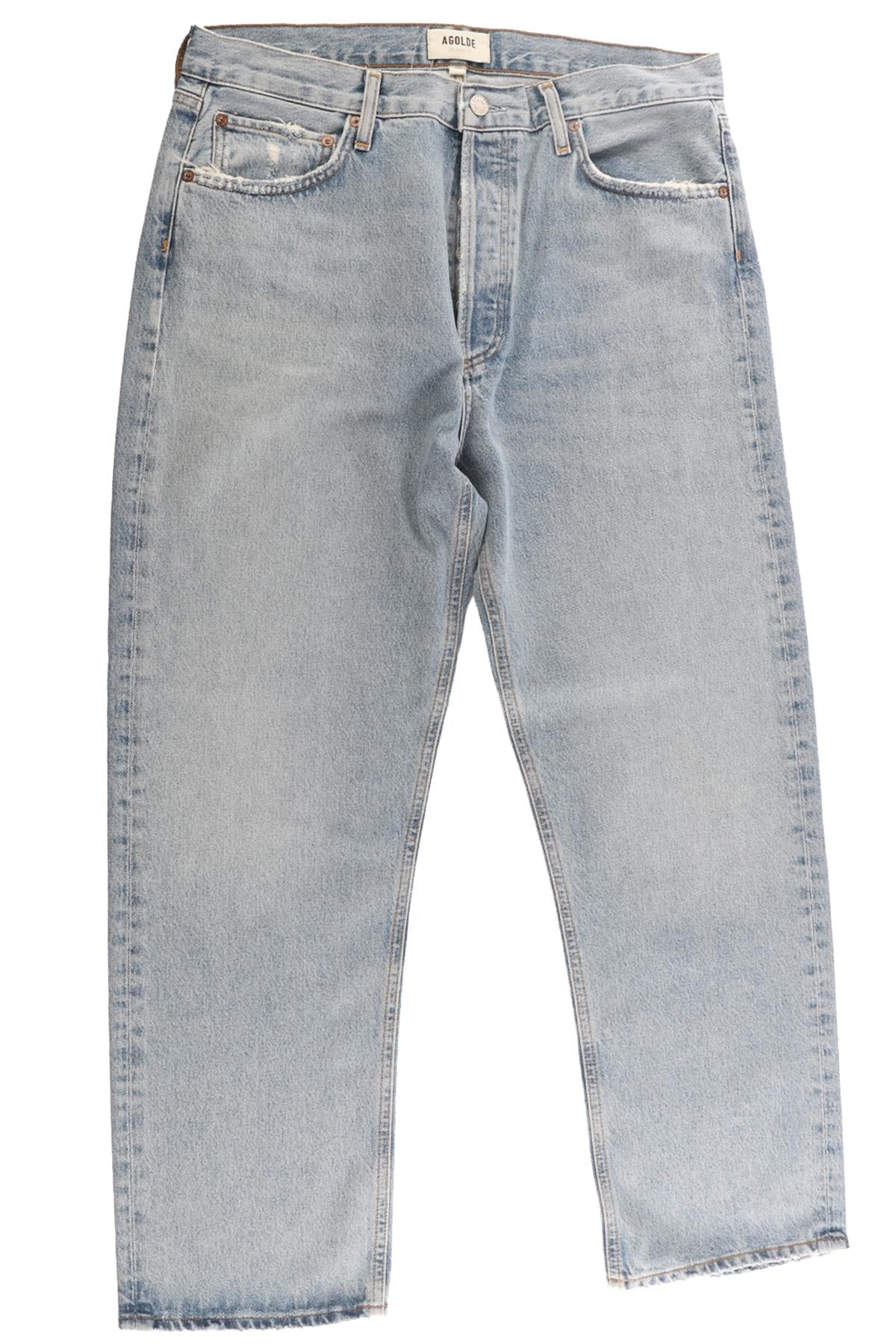 AGOLDE BLUE DENIM STRAIGHT LEG JEANS W31 UK 12-14