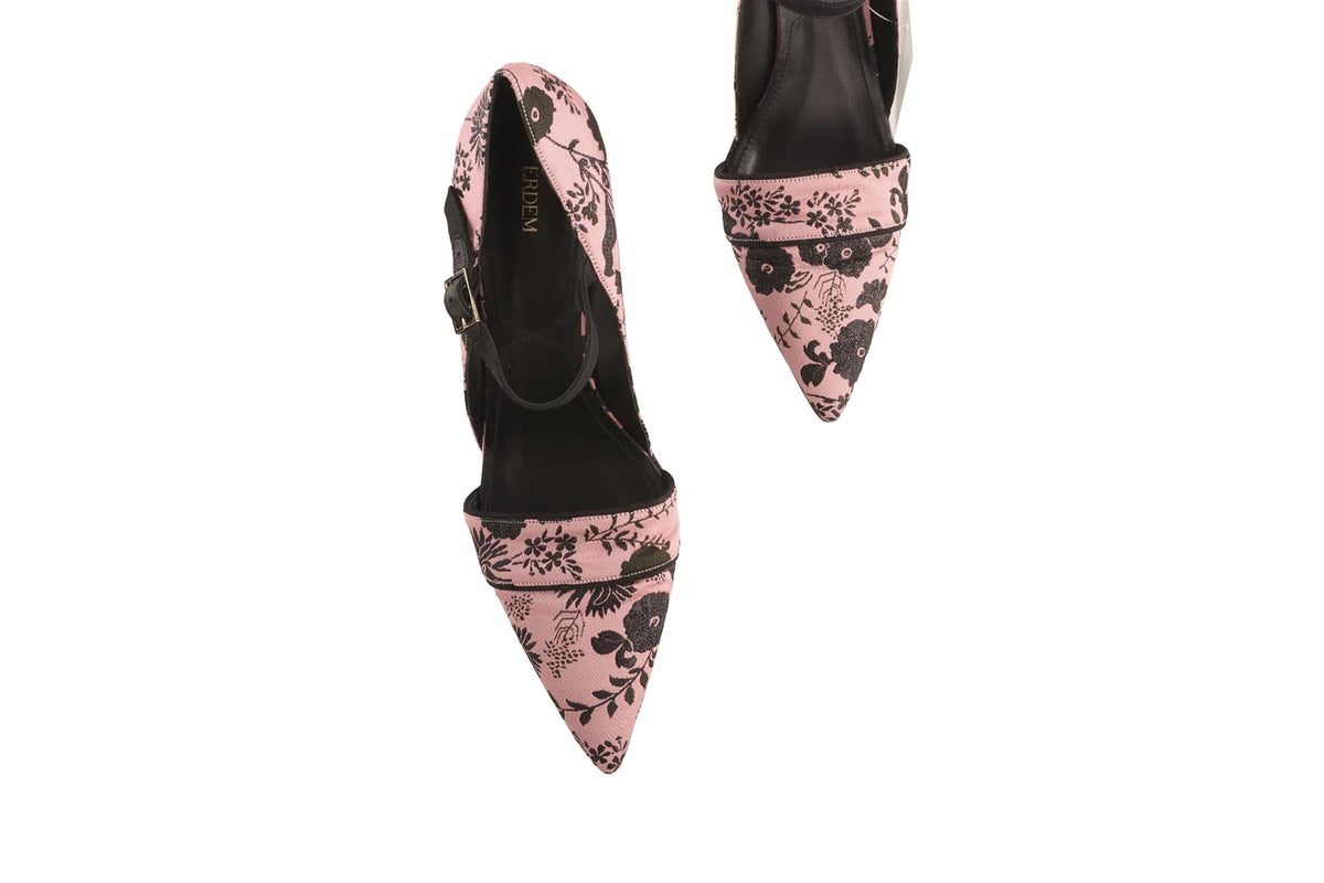 ERDEM PINK JACQUARD PUMPS EU 40 UK 7 US 10