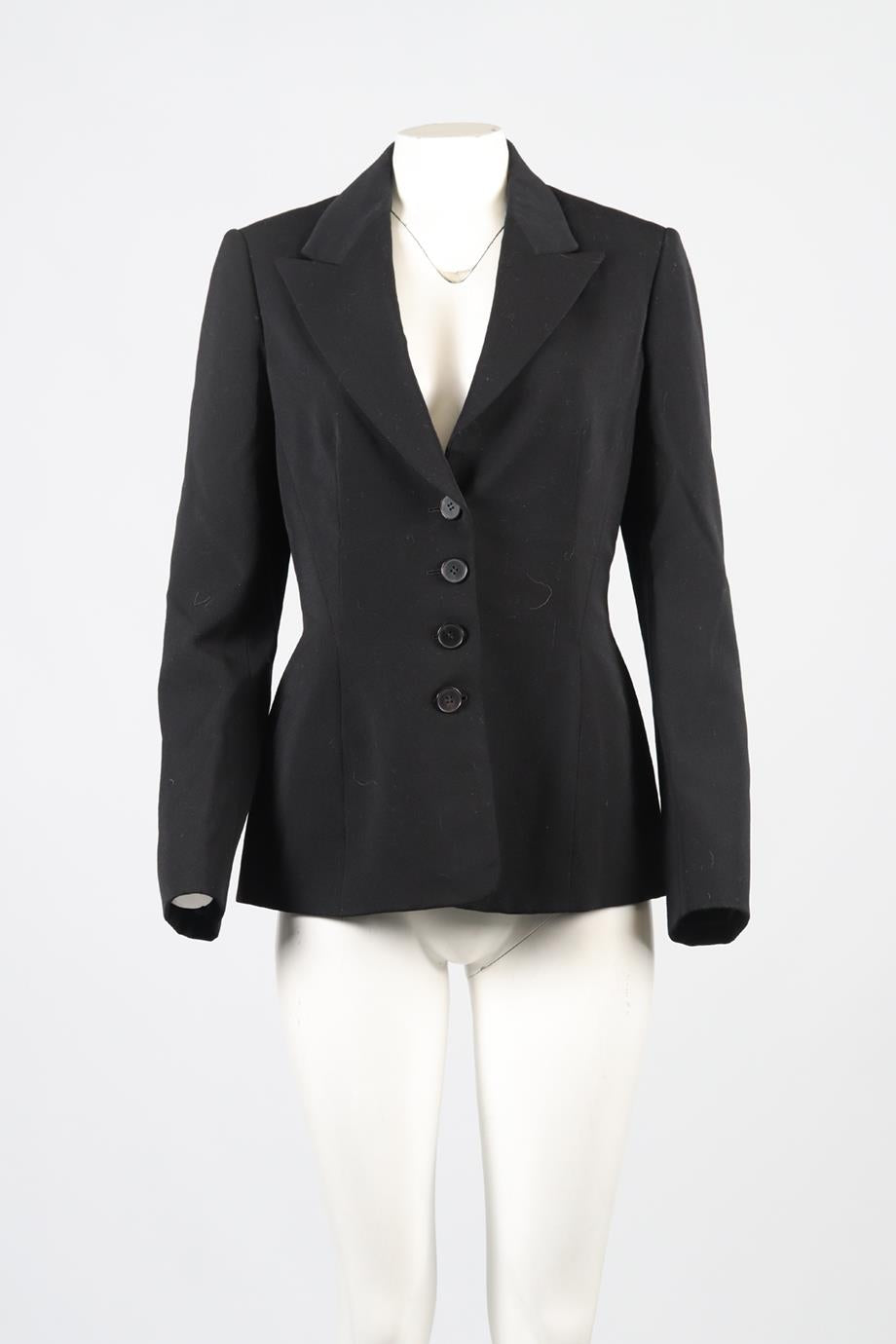 AZZEDINE ALAÏA WOOL BLEND BLAZER FR 40 UK 12