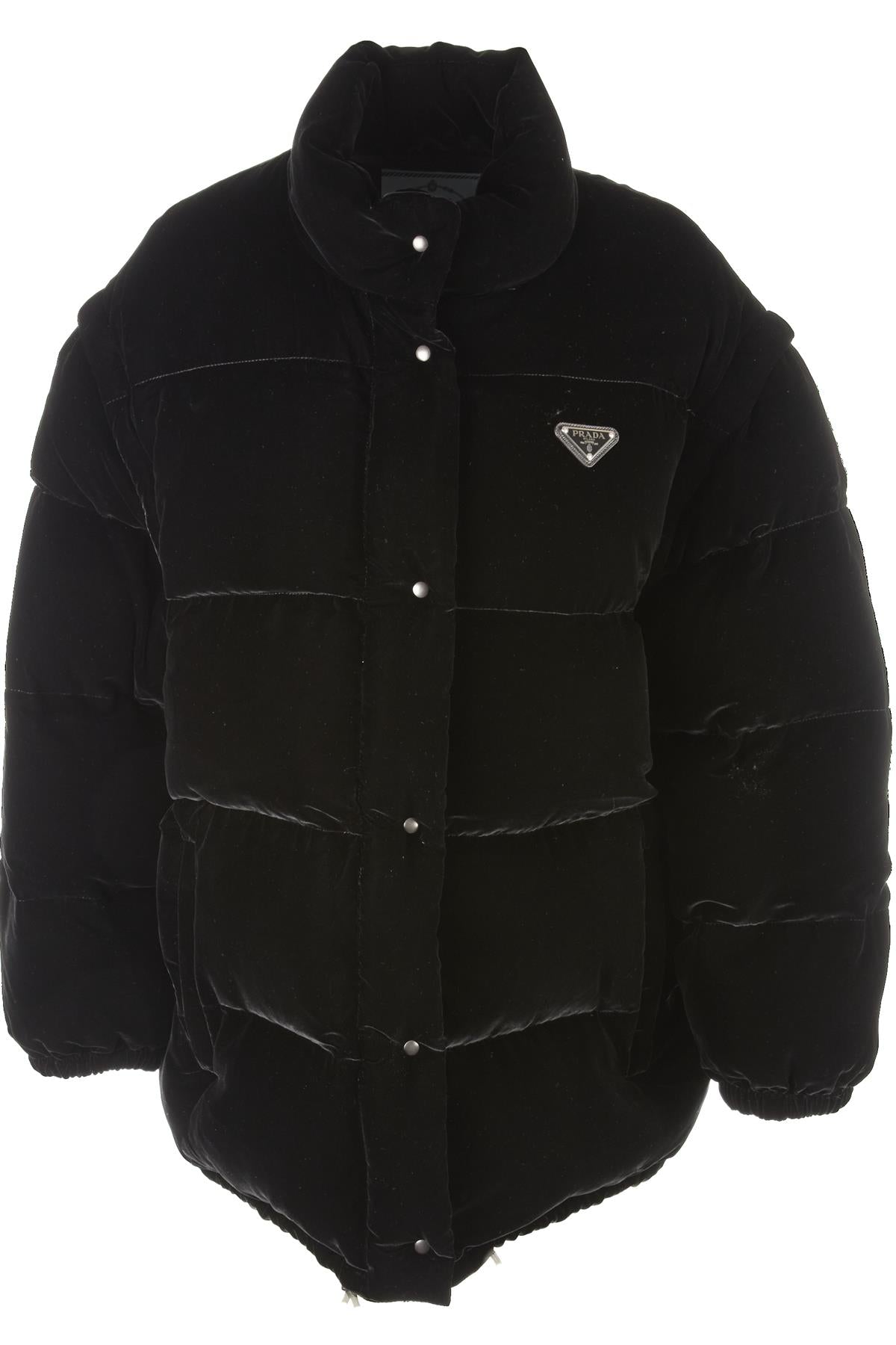 PRADA BLACK PADDED VELVET JACKET IT 42 UK 10