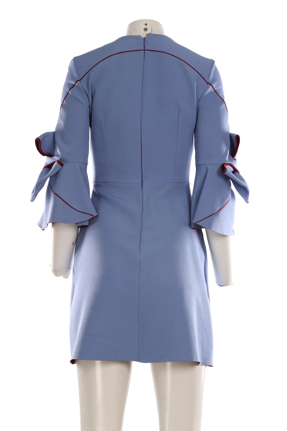 ROKSANDA BLUE CREPE MIDI DRESS UK 6