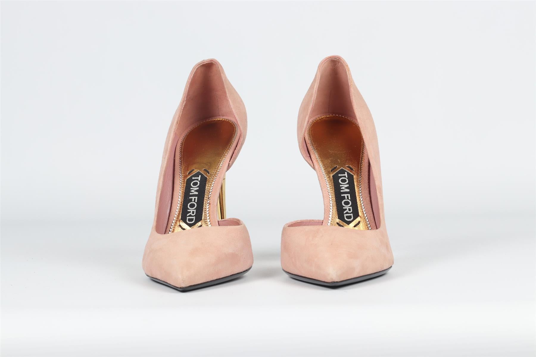 TOM FORD PINK SUEDE PUMPS EU 38 UK 5 US 8