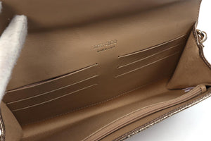 JIMMY CHOO GOLD LEATHER SHOULDER BAG