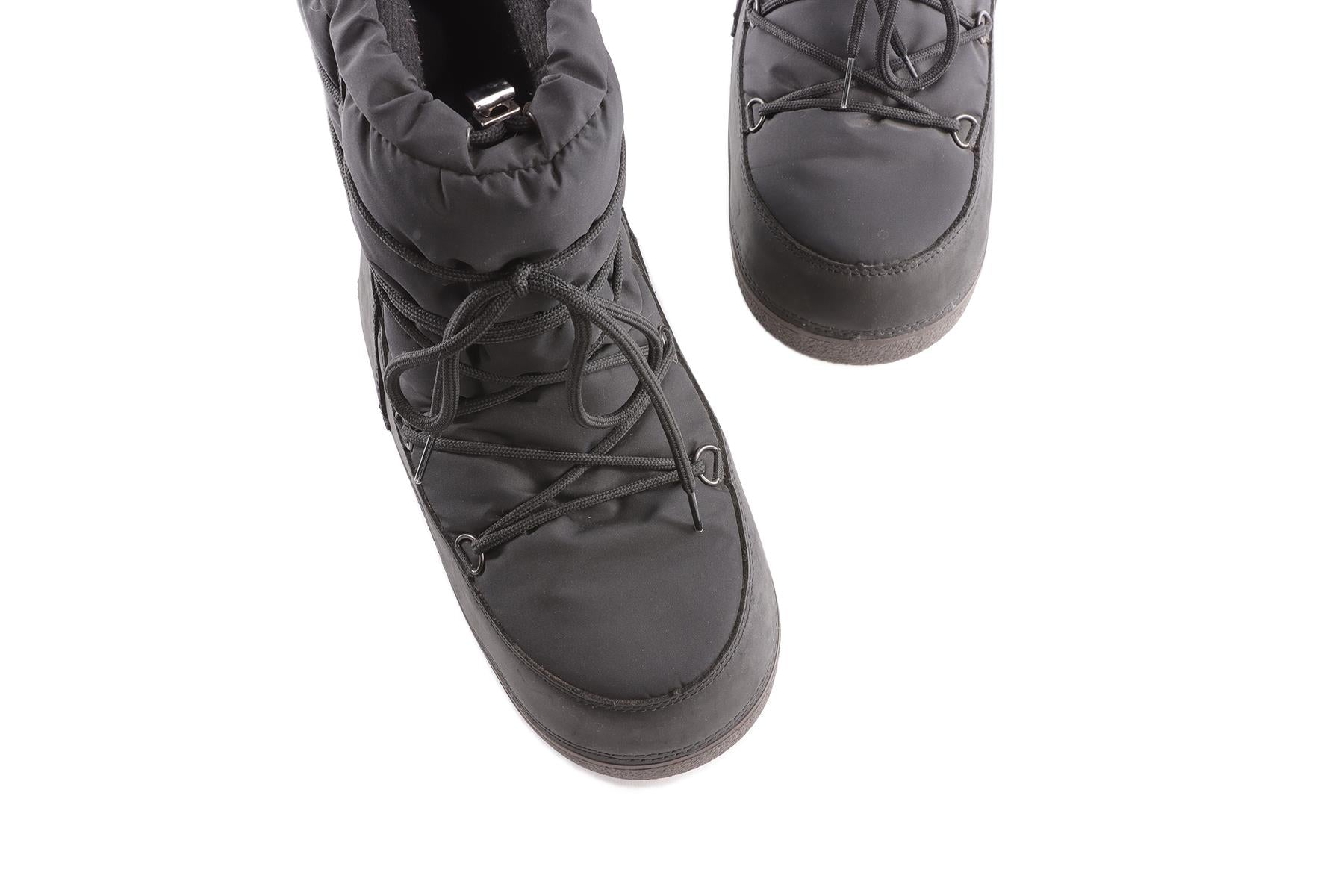 MONCLER + MOON BOOT BLACK SHELL SNOW BOOTS EU 42 UK 8 US 9