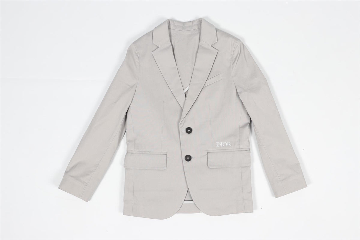 CHRISTIAN DIOR GREY KIDS BOYS COTTON BLEND SUIT 8 YEARS