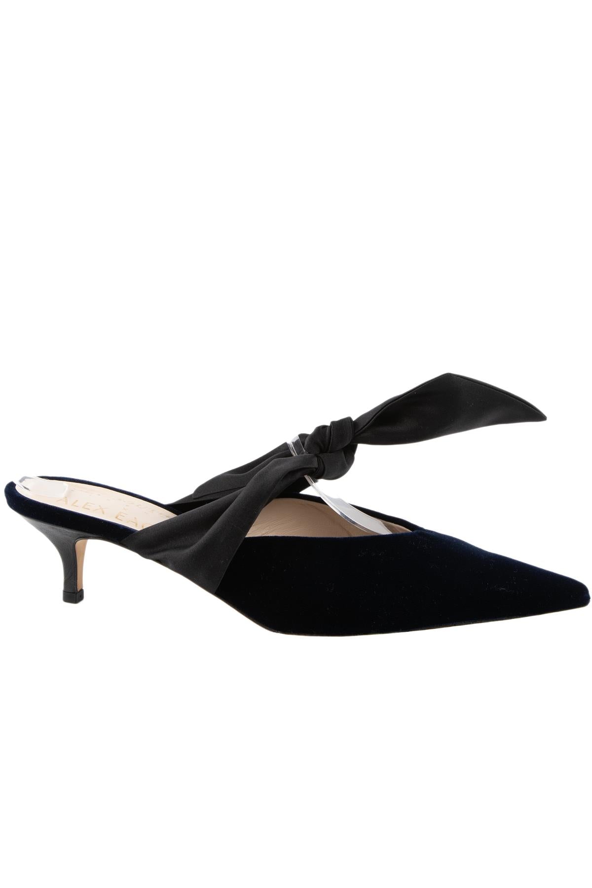 GIA COUTURE + ALEX EAGLE NAVY VELVET PUMPS EU 39 UK 6 US 9