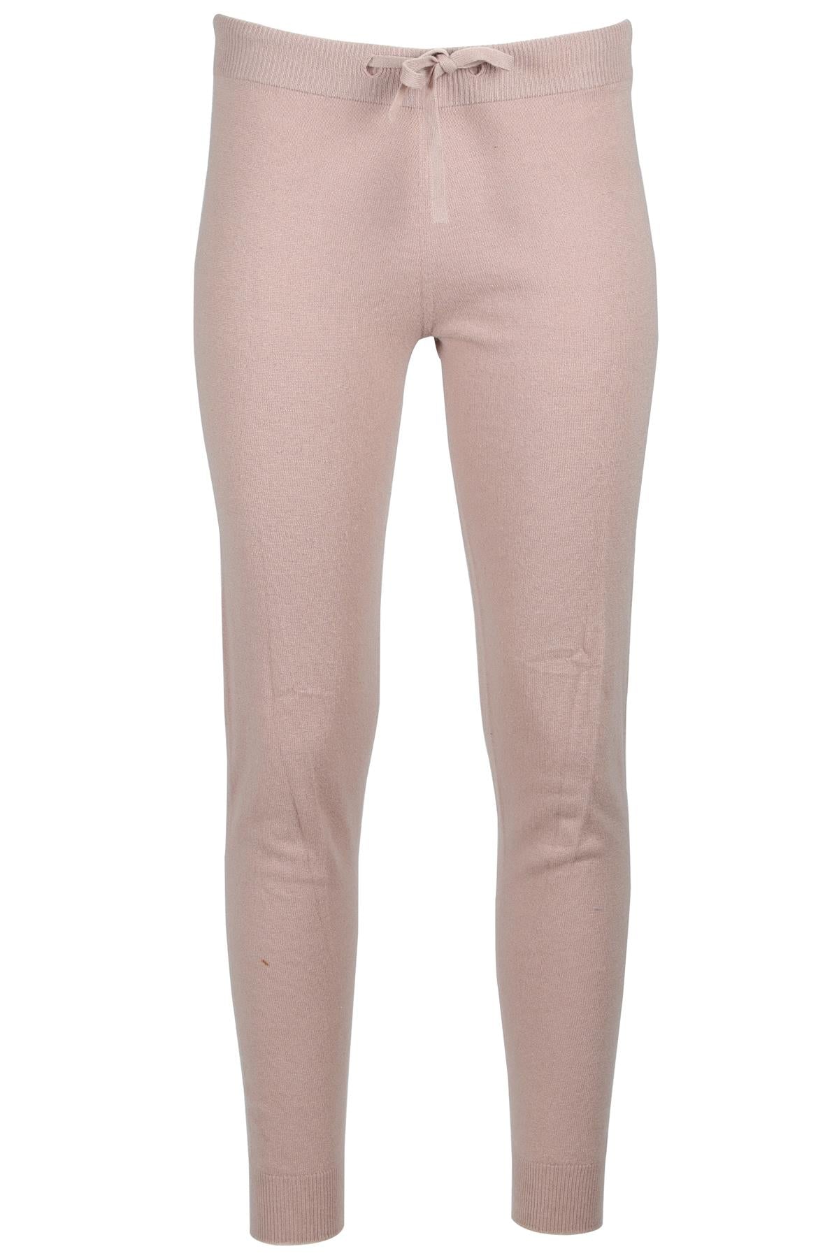 HARRODS OF LONDON TAUPE CASHMERE TRACK PANTS SMALL