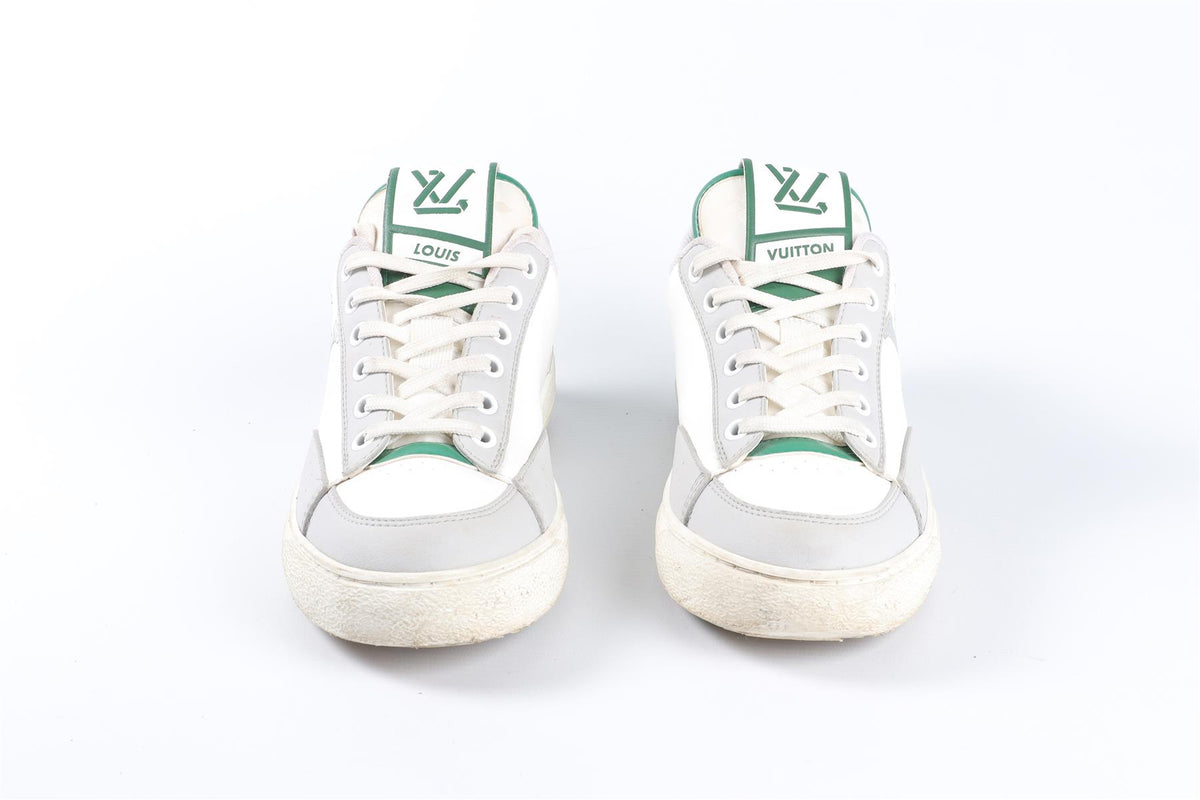 LOUIS VUITTON WHITE CHARLIE LEATHER SNEAKERS EU 37 UK 4 US 7