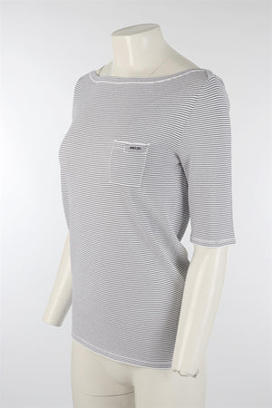 PRADA BLUE 2025 KNIT TOP IT 46 UK 14