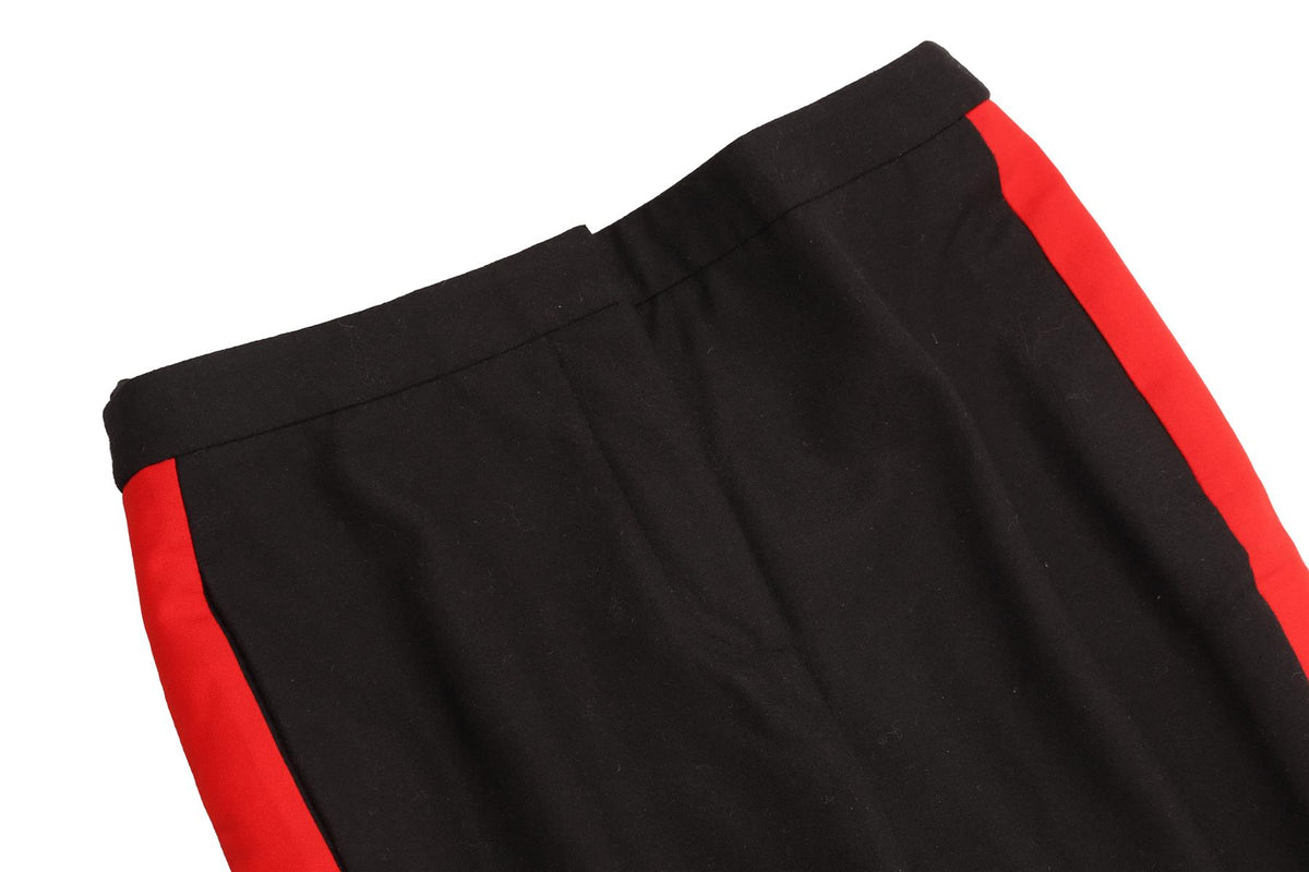 ALEXANDER MCQUEEN BLACK WOOL FLARED PANTS IT 42 UK 10