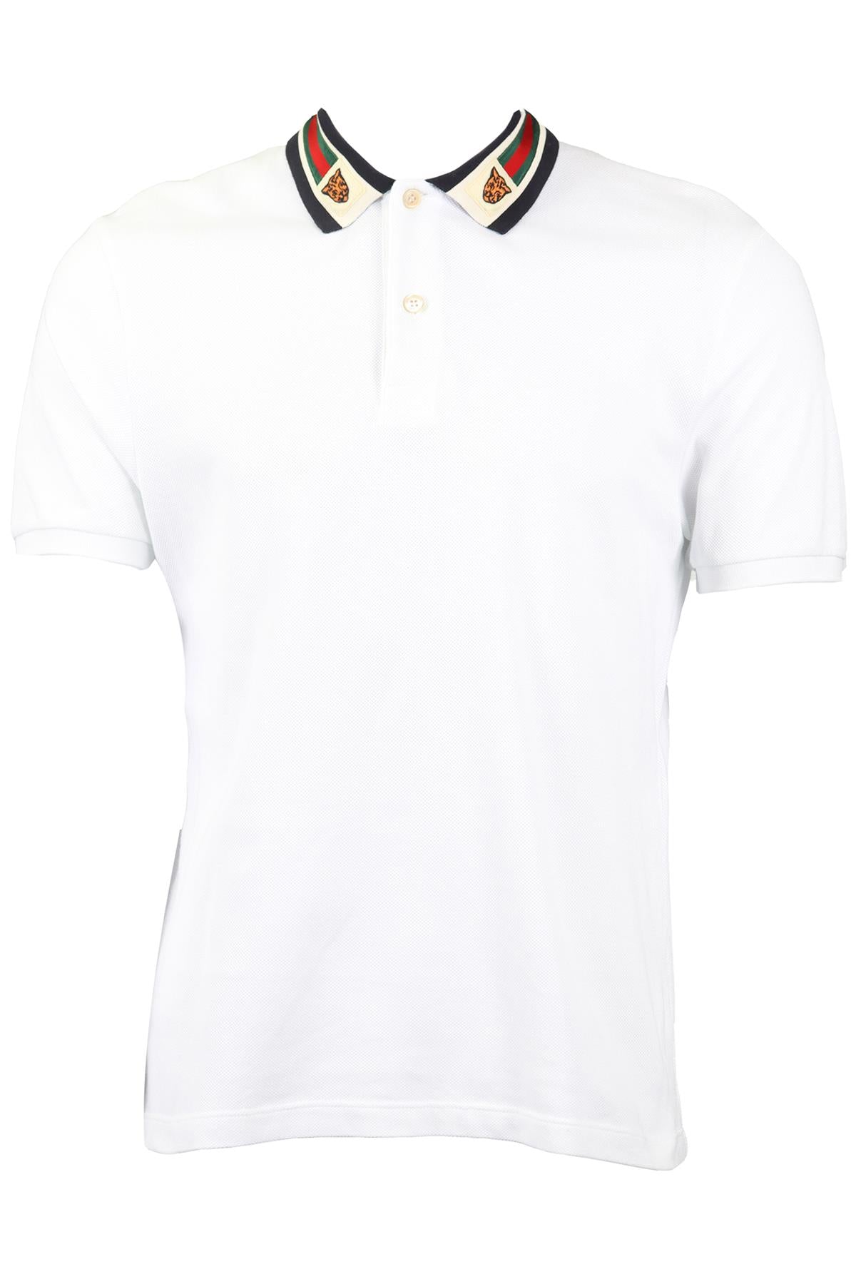 GUCCI MEN'S COTTON POLO SHIRT MEDIUM