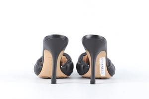 BOTTEGA VENETA BLACK LEATHER MULES EU 38 UK 5 US 8