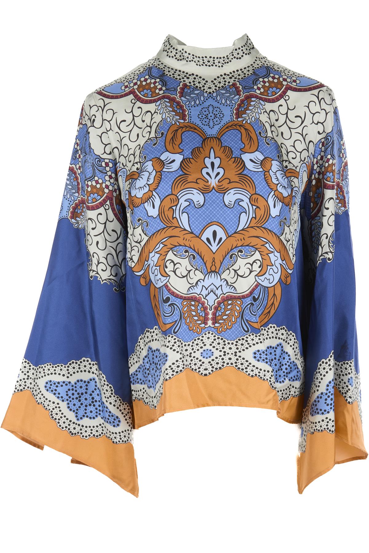LA DOUBLE J BLUE SILK TOP SMALL