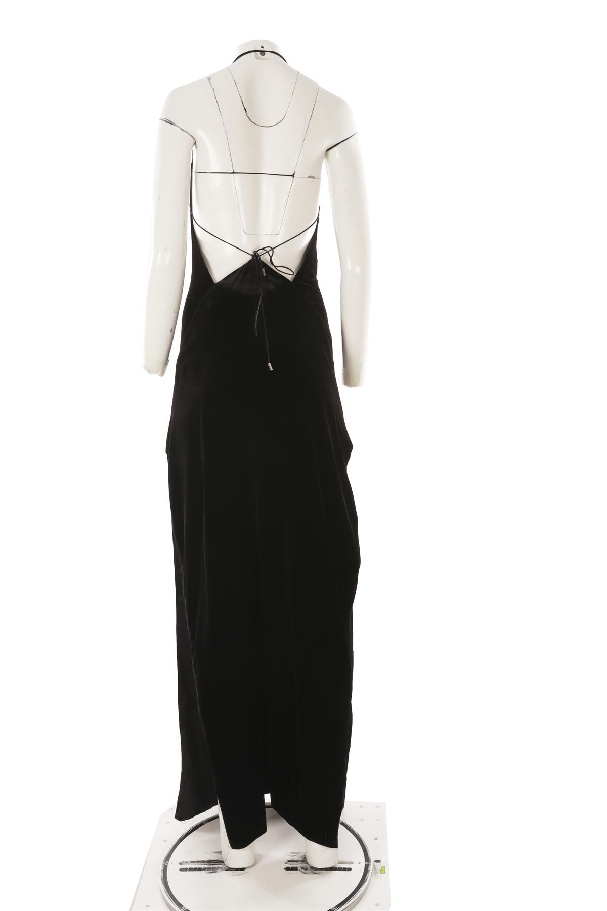 BLACK VELVET MAXI DRESS