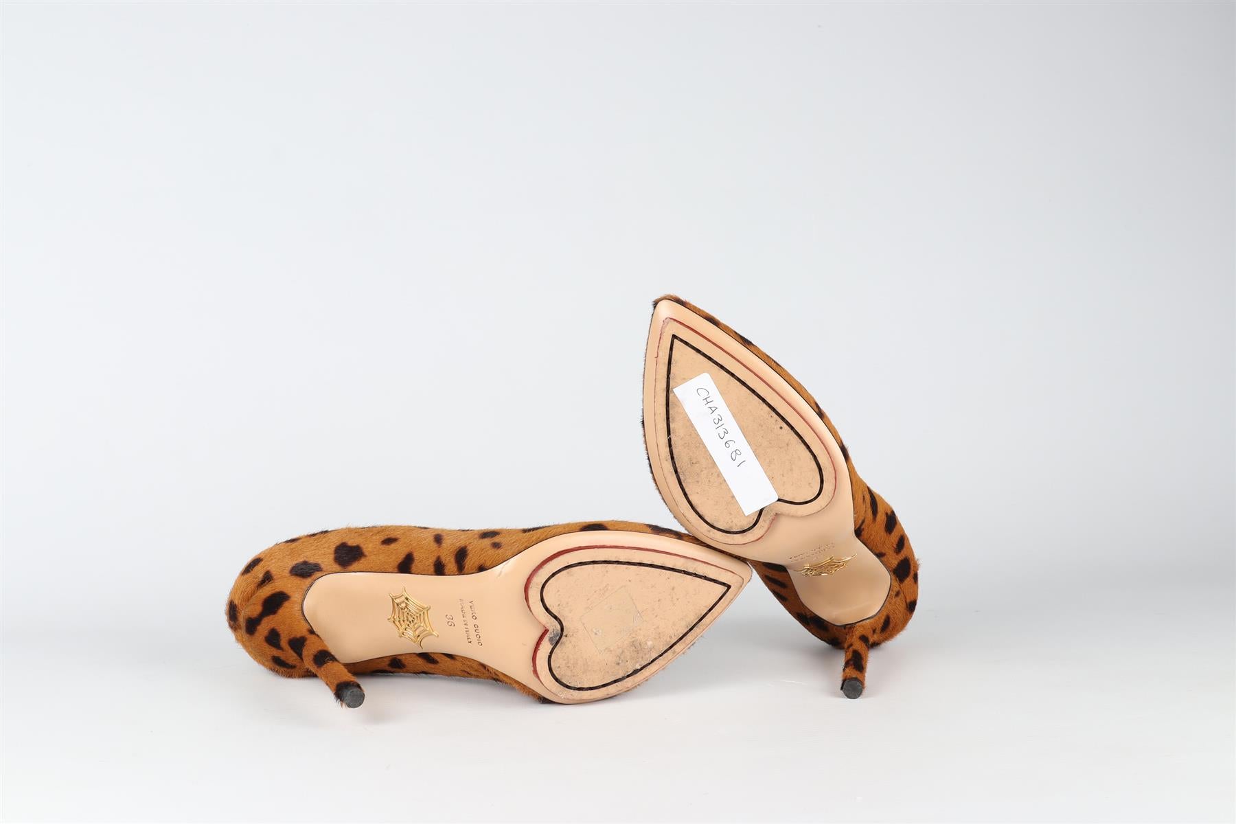 CHARLOTTE OLYMPIA BROWN CALF HAIR PUMPS EU 36 UK 3 US 6