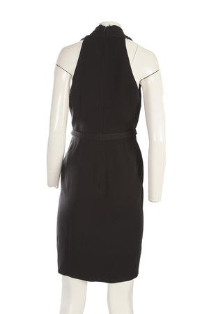 GUCCI BLACK WOVEN MIDI DRESS IT 42 UK 10